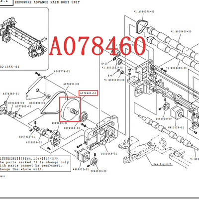 China A078460-01 A078460 A084414 IDLE PULLEY for QSS 32/37 Noritsu minilab supplier