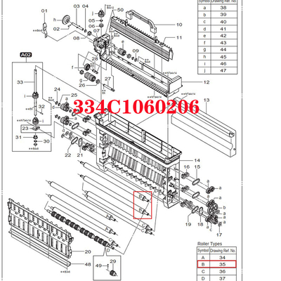 334C1060206 Fuji 550/570 minilab part roller China made new supplier