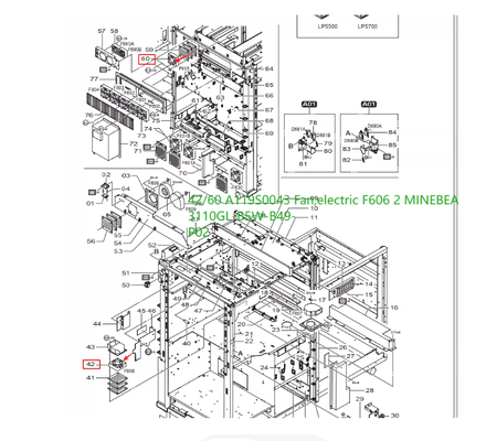 119S0043 Fan for Fuji Frontier 500/550/570 Minilab Machine Part Accessories supplier
