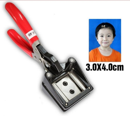 Square Hand Photo Cutter Aluminium Alloy For Passport Photo 30mm X 40mm supplier