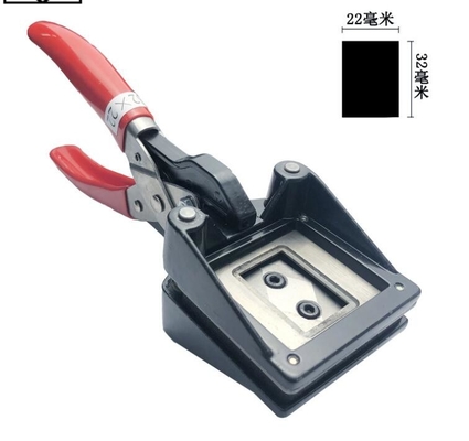 Customized Hand Photo Cutter ID Card License 22mm X 32mm Manual Power supplier